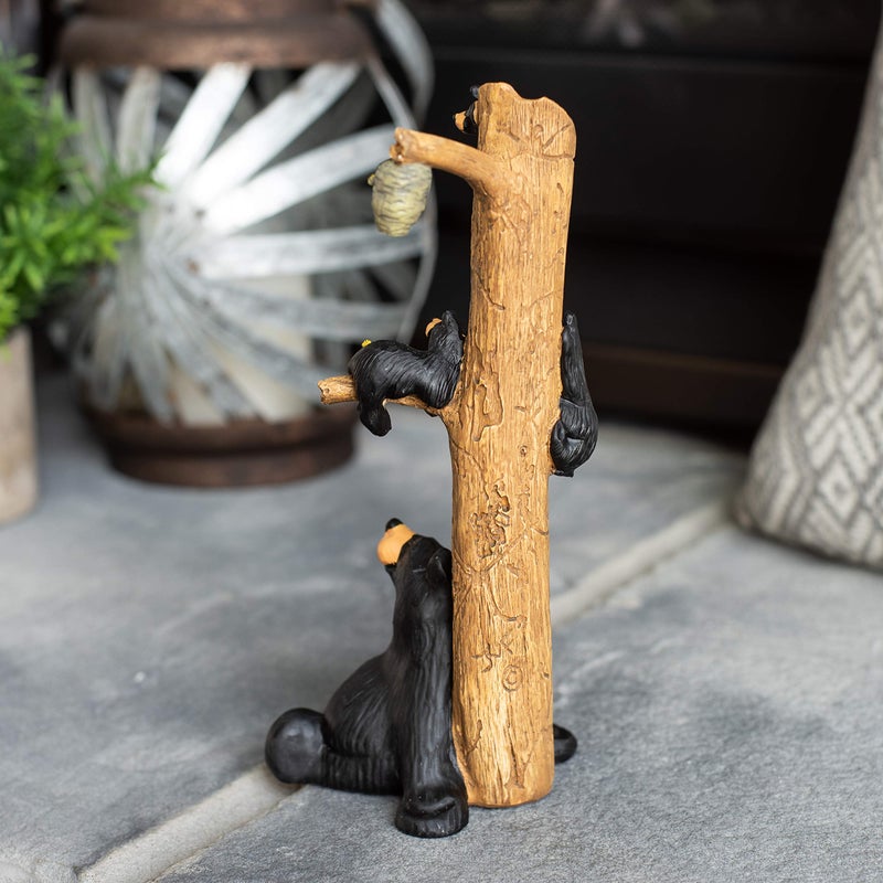 DEMDACO Bearfoots by Jeff Fleming Honey Tree Black Bear 9 x 3 Hand-cast Resin Tabletop Figurine Sculpture - Image 4